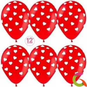 Воздушные шары Сердца, Красный 12