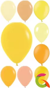 Воздушные шары желтая гамма, пастель 12/30 см