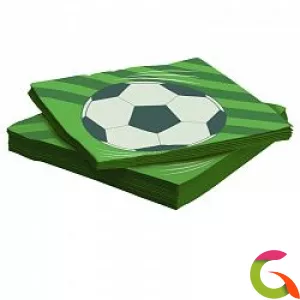 Набор бумажных салфеток Футбольный мяч 33*33 см, 20 шт